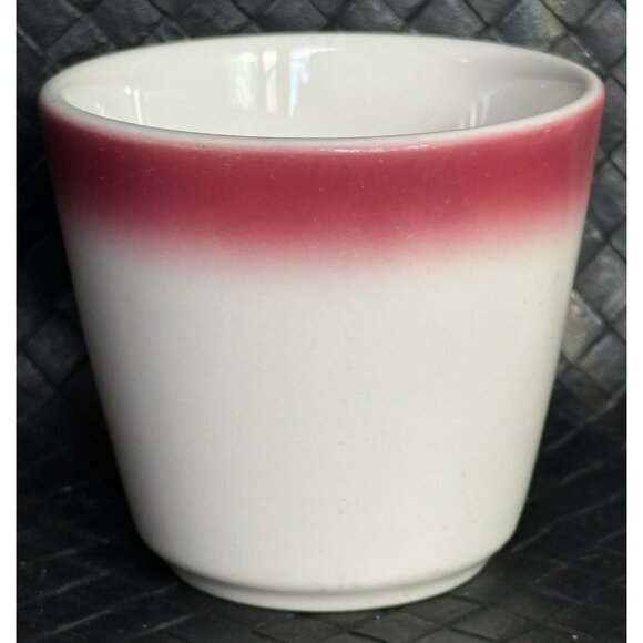 Homer Laughlin HEAVY Restaurant Ware Pink Red Ombre White Coffee Cup Saucer Set - Picture 3 of 13